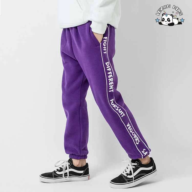 LEZONKIDS - Cheap Casual Pants for Kids Pants Custom logo Printed 100 Cotton Sweatpants